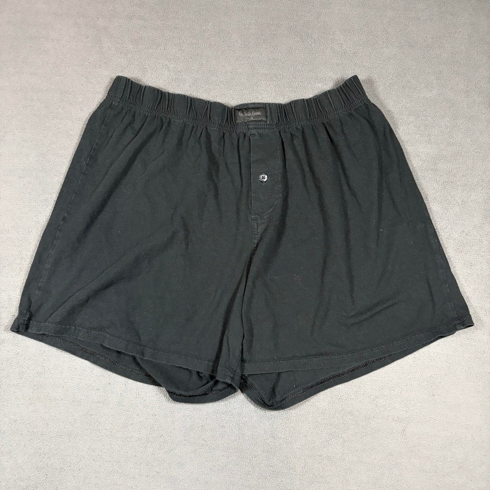 Goodfellow & Co Knit Boxers Mens Large Black Cotton Button Fly